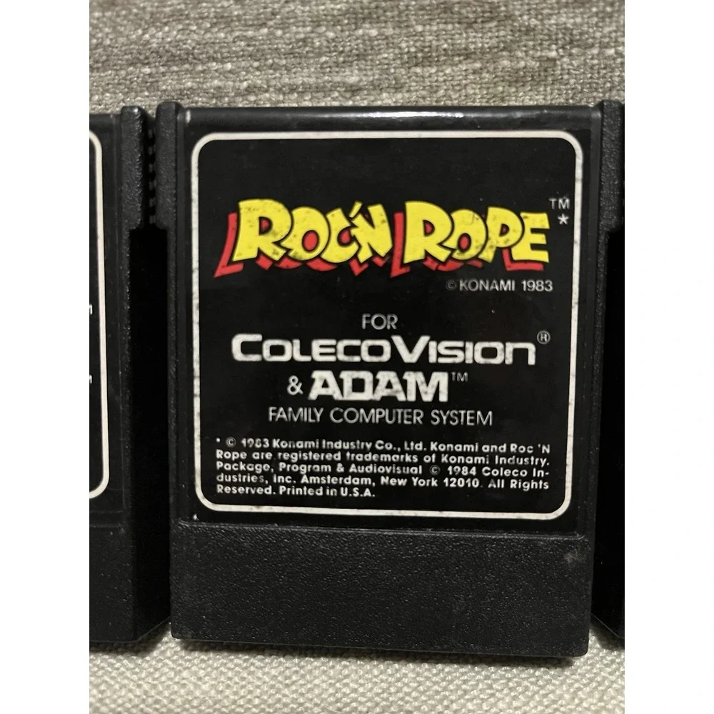 ColecoVision Game Lot 5 Cartridges Donkey Kong Jr Zaxxon Mouse Trap Roc n Rope